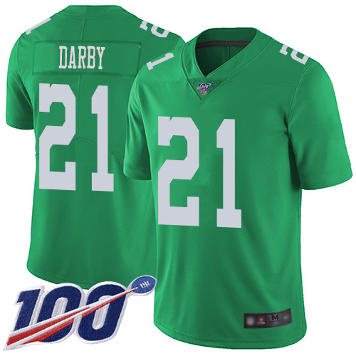 Men Philadelphia Eagles #21 Ronald Darby Limited Green Rush Vapor Untouchable NFL Jersey 100th Season->women nfl jersey->Women Jersey